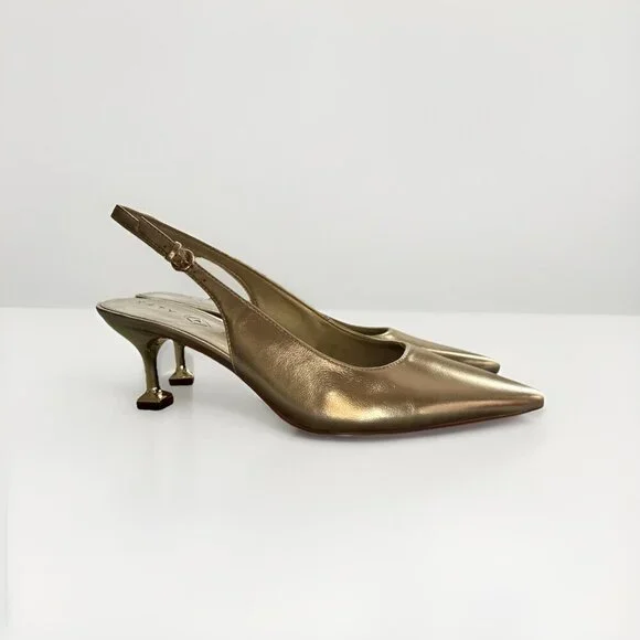 Katy Perry Women's The Laterr Sling Back Pump Softy Nappa Champagne Size 10 - Picture 1 of 7